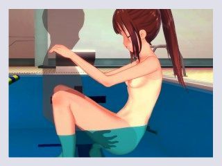 Riko Suminoe   Poolside Sex   Kiss x Step Sis   3D Hentai