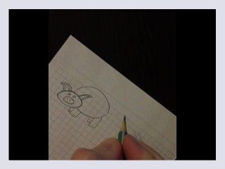 My first video Drawing a pig