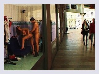 Public anal at the shopping mall