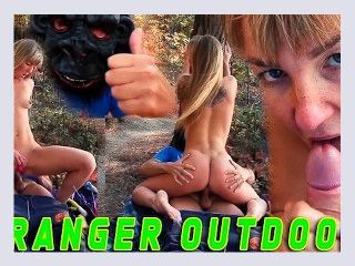 Outdoor Sex Unexpected fuck with a stranger in the forest Russian