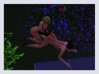 I had a rest with my girlfriend Sex near the trampoline  sims 3