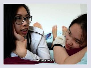 Pillow fight between two sexy teen Asian foot girls Asian feet Vietnamese feet lesbian feettoes