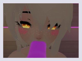 Hot Virtual Angel has fun with her new toys loud moaning and pov in vrchat