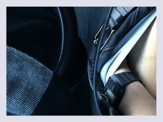 Car Masturbation with Stripped Shirt and Retro Watch