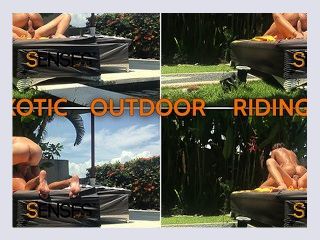 Riding his Huge Cock Exotic Scenery Outdoor