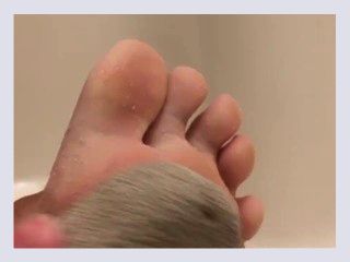 Teen Scrubs Feet With Foot Rock  Lotions