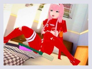 Darling in the Franxx FUCKED Zero Two with a VIBRATOR 3D Hentai