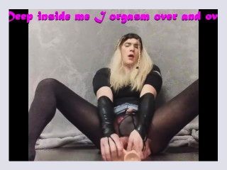 Sissy First Video playing with Dildo