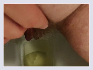 Long powerful piss and pussy rub after 4 hours of holding
