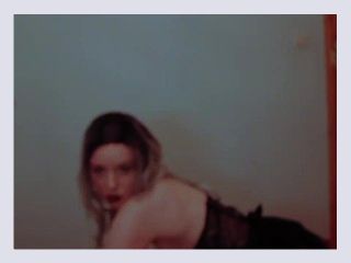 Hot goth girl striptease  plays with herself xoxoKrystal e09