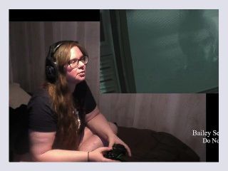 BBW Gamer Girl Drinks and Eats While Playing Resident Evil 2 Part 8