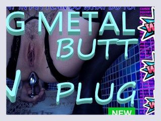 EPIC IN TOILET   WOW and NOW   METAL BIG BUTT PLUG AFTER RABBIT TAIL IN PORNHUB THE BEST ASS  PORNHUB