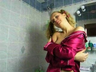 Teen girl taking a bath