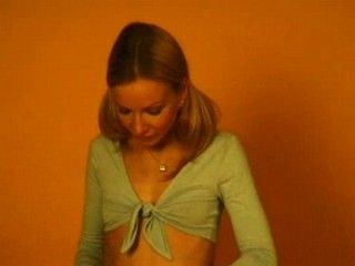 Young woman doing phone sex
