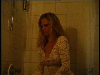Blonde showering and rubbing her cunt 1