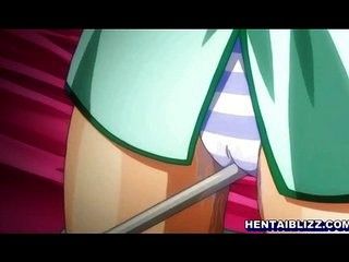 Anime lesbian schoolgirls shaved pussy is fil