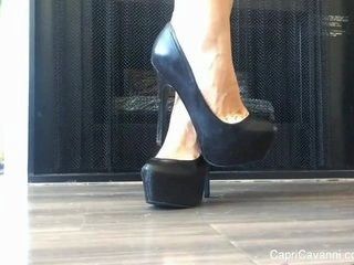 Capri Cavanni in her high heels