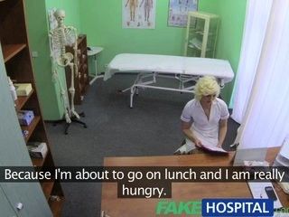 FakeHospital Intense sexual encounter between bisexual patient and blonde nurse