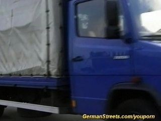 German pickup for anal threesome