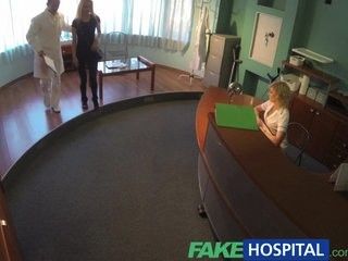 FakeHospital Single blonde welcomes doctors thick cock and skilled tongue during examination