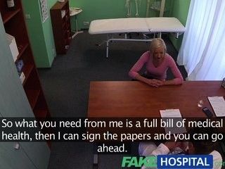 FakeHospital Beautiful blonde will do anything for a clean bill of health