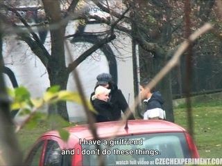 Czech Experiment Young Girl asking guy for SEX on Street part 1