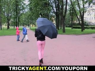 Tricky Agent  Sex casting for blonde teeny part 1