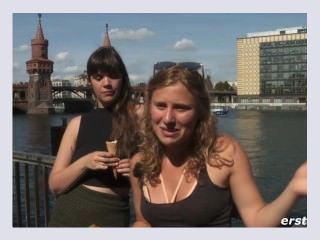US Tourist Girls having fun and filming themselves in Germany