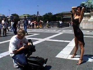 Angelina Crow  Public sex in Budapest