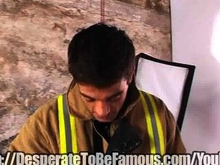 Desperate actress fucks fireman