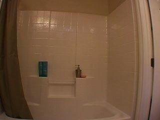 Pornlygirl18 closes the bathroom door   for privacy