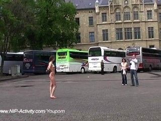 Naked chick in public streets
