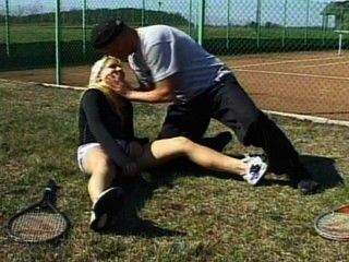 Tennis pro gives cock therapy