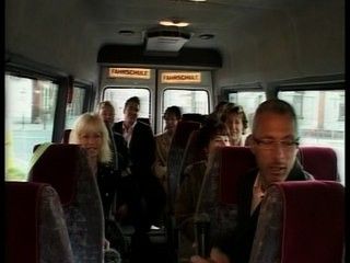 Sex on the bus with older woman
