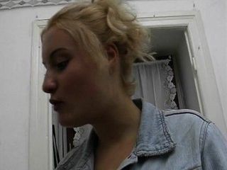 Blonde girl horny in her kitchen  Venality Productions