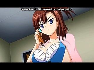 Anime boob job with thick facial