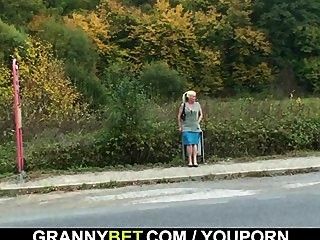 Granny is picked up and fucked part 2
