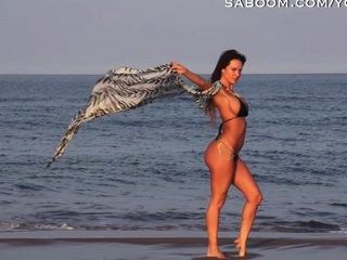 Latina Milf Fucks and Squirts on Nude Beach